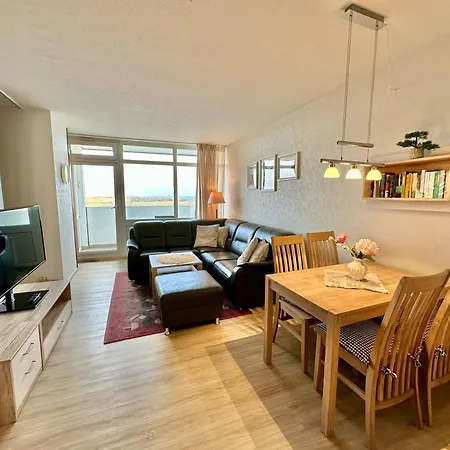 Fewo Gisela Und Franz - Fuer Sonnenuntergangfans - 180 Grad Meerblick - Saisonstrandkorb Inkl Von Mai-Sept Am Naturstrand In 450 M - 3 Einzelbetten - Kueche Mit Spuelmaschine - Wlan - Spiele Und Buecher - Baecker Restaurants Indoorspielplatz 아파트 하일리겐하펜