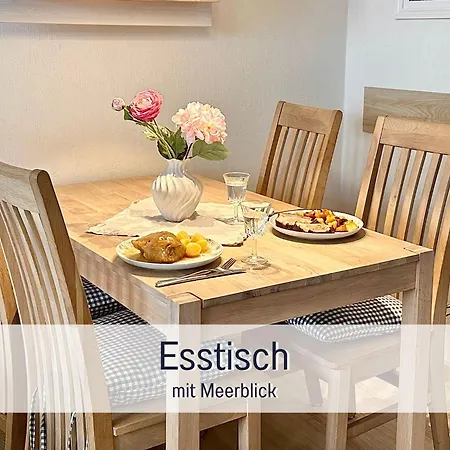 Apartment Gisela Und Franz - Fuer Sonnenuntergangfans - Meerblick - Saisonstrandkorb Inkl Von Mai-mitte Sept Am Naturstrand In 450 M - 3 Einzelbetten - Kueche Mit Spuelmaschine - Wlan - Spiele - Buecher - Minimarkt - Baecker - Restaurants- Indoorspielplat *